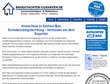 Tablet Screenshot of baugutachter-cuxhaven.de